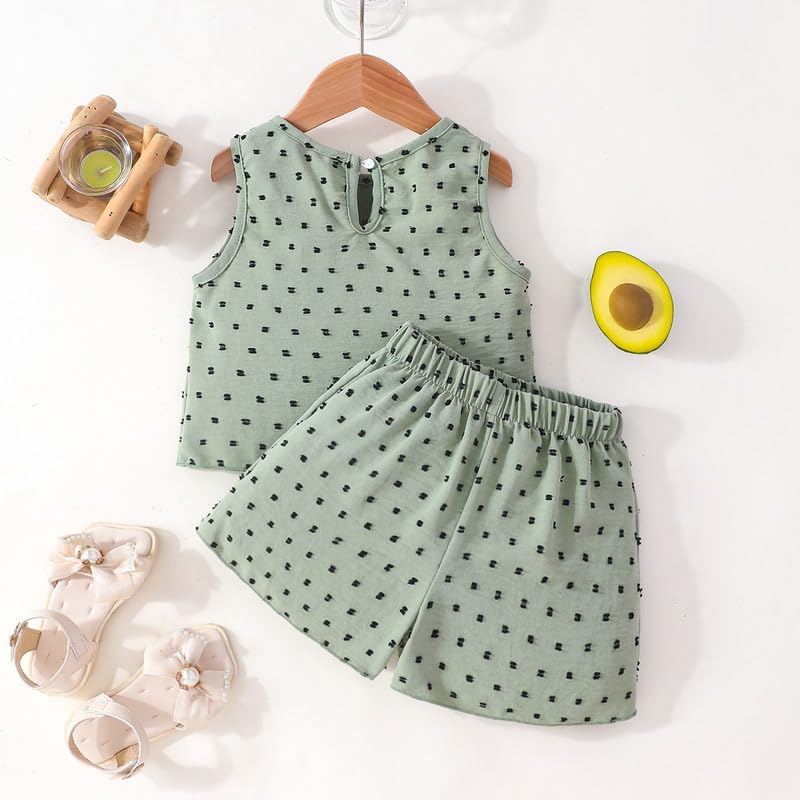 Toddler Girls Clothes Summer Outfits 2 Pcs Cute Girl Clothing Tops Matching Bottoms Casual Playwear Sets 3-8T