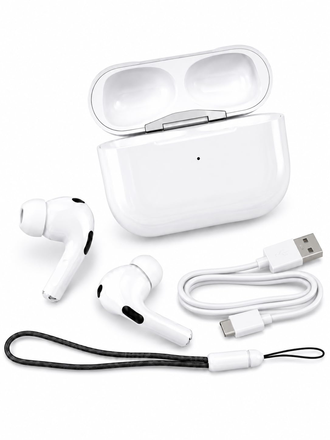 True Wireless Earbuds with Noise Cancellation, White | Built-in Mic, Waterproof-image-40