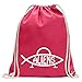 Kiwistar Aliens Poisson Fun Sac à Dos Sport Sac de Remise en Forme Gymbag Shopping Coton avec Cordon