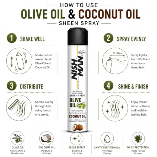 Nishman Sheen Spray con Aceite de Oliva y Coco miniatura 5