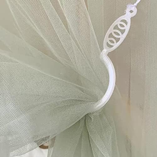 Students Dorm Bunk Mosquito Net 4 Corner Post Bed Canopy Netting Bed Curtains for Teen Student Dormitory School College Indoor Outdoor (Light Green, Twin)