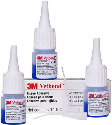 3M Vetbond Tissue Adhesive, 3ml Bottles w/MSDS (3 Bottles)