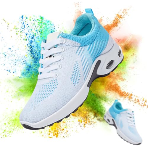 Image of Padgene Womens Sneakers Air Cushion Running Shoes Lightweight Tennis Walking Shoes Mesh Breathable Gym Work Fashion Sneakers Athletic Comfortable Casual