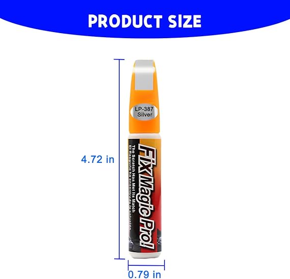 Touch Up Paint for Car, Two-in-One Vehicle Fill Paint Pen, 0.4 oz Quick and Easy Auto Minor Scratch Remover, Effective Car Repairng Gloss Accessories, Universal for SUV, Truck, RV(Silver)