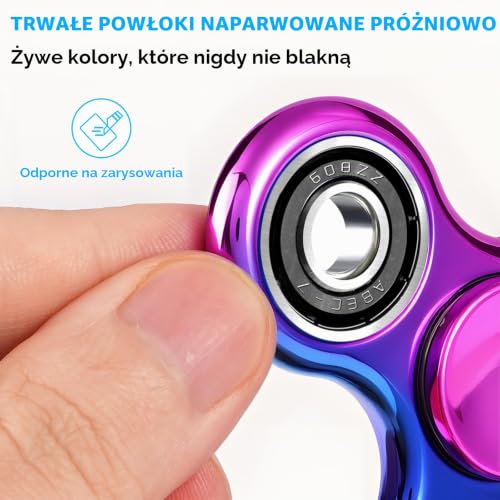 SCIONE 2 Szt. Fidget Spinner Tęczowy, Sensoryczne Zabawki Antystresowe, Wypełniacz do Torby z Prezentami na Urodziny, Idealny dla Dzieci i Dorosłych