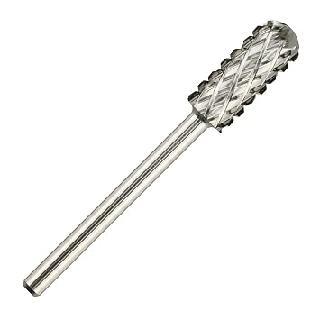 C & I Small Barrel Rounded Top Nail Drill Bit with Teeth on the Top, Professional Electric File for Manicure Drill Machine, Remove Nail Gels 3/32 Ultra Coarse -4XC