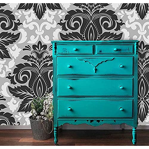 Fotomurale autoadhesivo 250x104 cm con diseño vector damask element gray decorativo impermeable 2