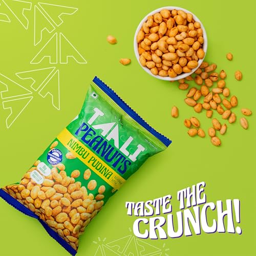 Image of Taali Roasted Peanuts - Nimboo Pudina |Crunchy Healthy Snacks | No Trans Fat, Gluten free, Roasted Not Fried (Pack of 4 x 140 gms)(weight may vary)
