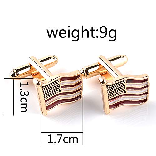 Mancuernillas KnBoB bandera americana oro rosado miniatura 2