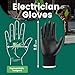 SAVECASH 2 Pair Insulated Electrician Gloves, 400V High Voltage Electrical Gloves, Touch Screen Electrical Tools for Men, Non-slip Flame Retardant Work Gloves