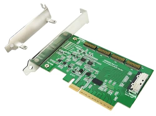 Micro SATA Cables PCIe x8 with GEN5 and ReDriver to MICO 74P AIC PCIe 5.0