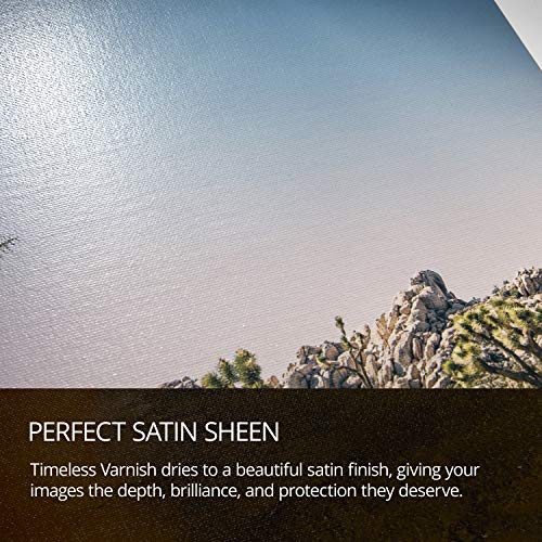 Timeless Archival Print Varnish - 1 Gallon, Satin Finish, Premium Canvas Coating, Water Based UV Protection, 100+ Years Certified Archival