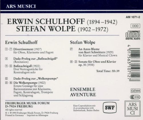 Werke von Erwin Schulhoff und Stefan Wolpe