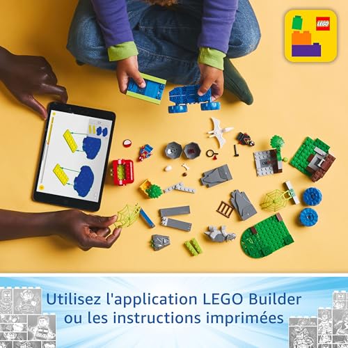 LEGO Marvel Sauvetage de l’équipe Spidey en Dino-véhicule - Jeu de Construction avec Camion de Super-héros et Dinosaure - Cadeau pour Enfants dès 4 Ans - Spidey et Ses Amis extraordinaires 11199