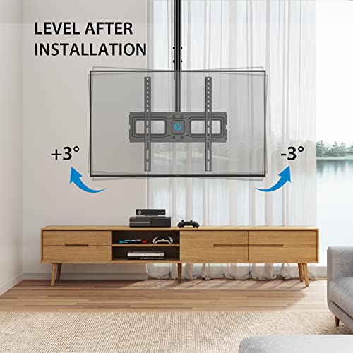 Pipishell Ceiling Tv Mount For Most 26-55 Inch Lcd Led Oled Qled 4K Tvs, Hanging Tv Monitor Ceiling Mount Bracket Height Adjustable Tilt Swivel Holds Up To 60Lbs Max Vesa 400X400Mm #TOP6