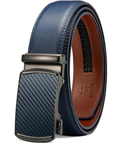 Image of MILORDE Men's Leather Ratchet Belt - 35mm - Customizable Fit