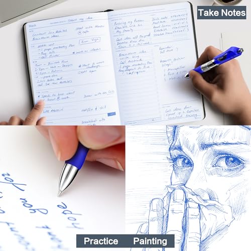 WANFRES Gel Ink Ballpoint Pen Refills 0.5mm, Blue 30 Count, Retractable Press-On Pen Barrel Ink Refills, Compatible with Pilot G2 Pentel Energel Jetstream Sharpie S-Gel Uniball Signo Zebra Sarasa — view 5