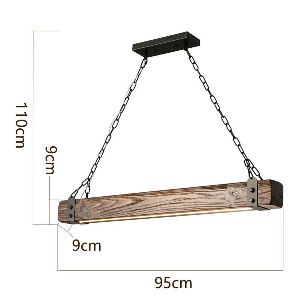 Lámpara Colgante De Madera Rústica Lámpara De Araña Led Control Remoto Regulable Vintage Luz De Techo Altura Ajustable Lámparas Colgantes Comedor Dormitorio Sala De Estar Oficina