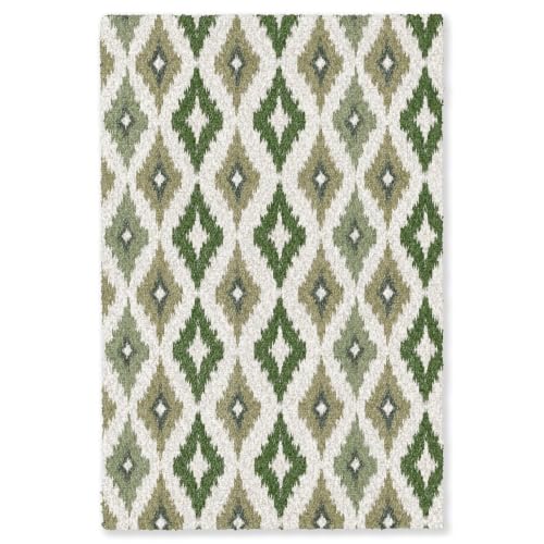 Tapete para sala rectangular verde decorativo 120x180 moderno OnlyWow 2