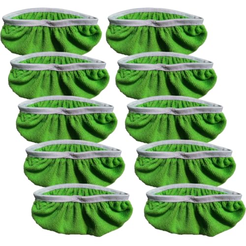 ZUWIJEQ 10 Piezas para Mopa Recambios Kit, Fregona Microfibra Recambio Mopa, Mopa para Limpiar Azulejos, Recambios de Mopa Lavables, Mopas Reutilizables para Uso en Húmedo y Seco