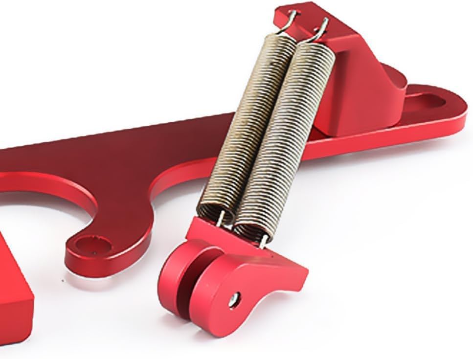 Throttle Cable Bracket Compatible with Holley 4500 Series Carburetor Throttle Cable Bracket Billet Aluminum Carburetor Bracket with Dual Return Springs Red