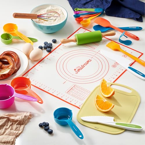 Jimadreams Montessori Kids Baking Set with Safe Knives - Real Cooking Utensils & Toddler Knife Set for Chopping - Kids Cooking Set, Mini Chef Tools, Kitchen Kit for Boys & Girls - Gift Age 3+ - Image 6