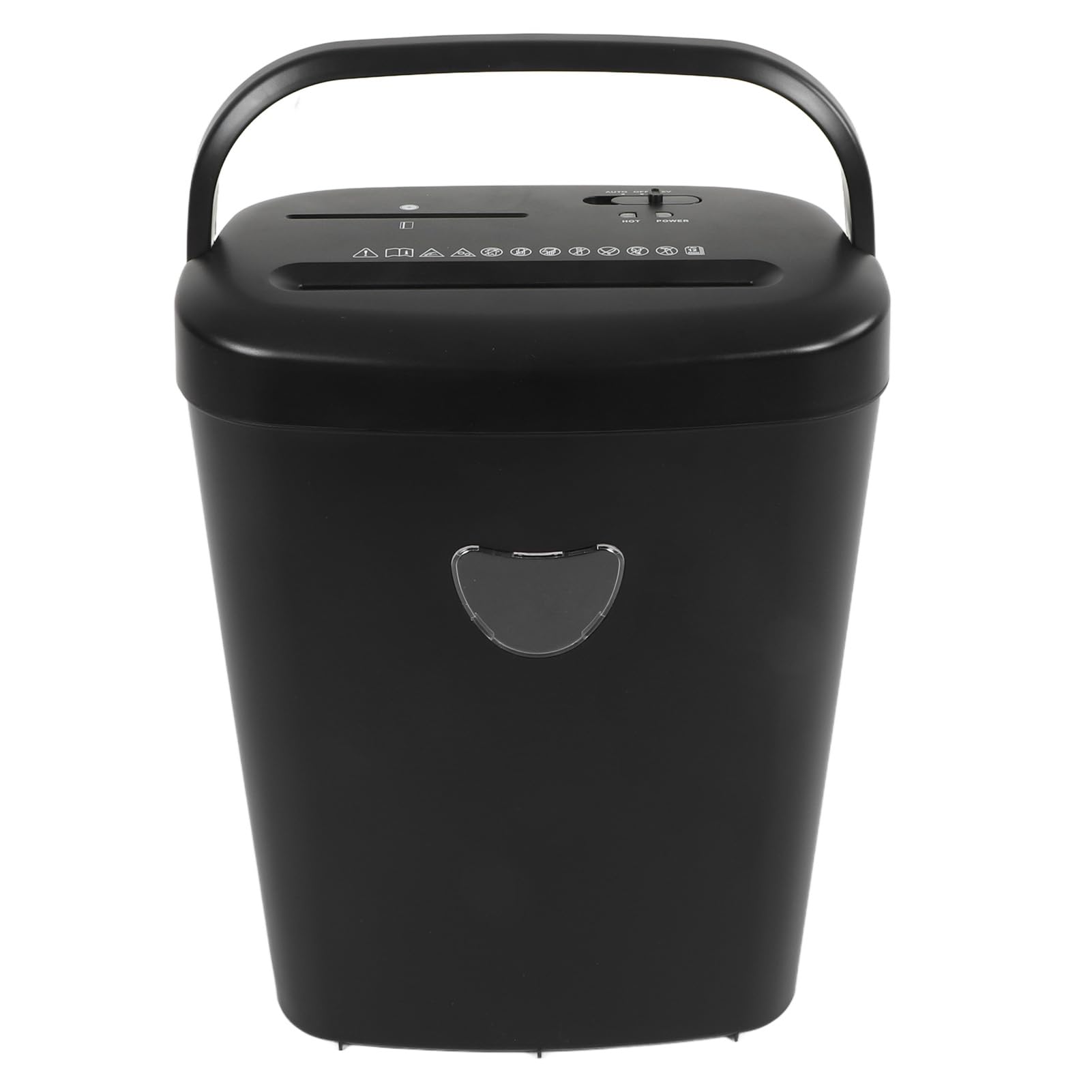 Hyuduo Niszczarka do Papieru, Elektryczna Niszczarka do Papieru ABS, 12 Arkuszy Cięcia Poprzecznego o Mocy 180 W z Pojemnikiem o Pojemności 25 L, Karta Kredytowa P4 z Zabezpieczeniem i Płyt CD