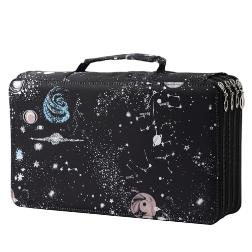 Lbxgap Estojo Para Lápis De Cor - 300 Compartimentos Com Fecho Zíper, Tecido Sarja, Grande Capacidade Canetas Aquarela Ou Marcadores, Organizador Artista