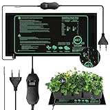 LYPPUL Heizmatte Pflanzen mit Thermostat, Reptil Dragon Temperatur Heizkissen, 50W Zimmergewächshaus Wärmematte, Sämlinge Heizmatte für Sämling Germination und Haustier(25 * 52CM)