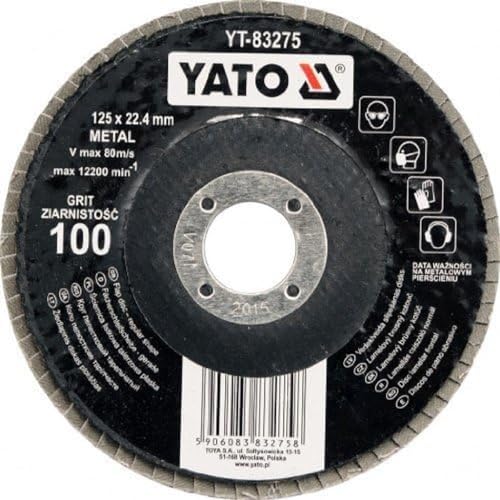 Yato yt-83273 – Disque à lattes – de fibre de verre de formes réguliers respaldan 125 mm Grain 60
