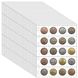 AOZUO 2000 Pockets Coin Collection Pages for 2 x 2 Inch Cardboard Holders, 100 Sheets Coin Collection Supplies Pages with 9 Hole Coin Binder Pages, Collecting Coin Sleeves for Coins, Tokens, Medals