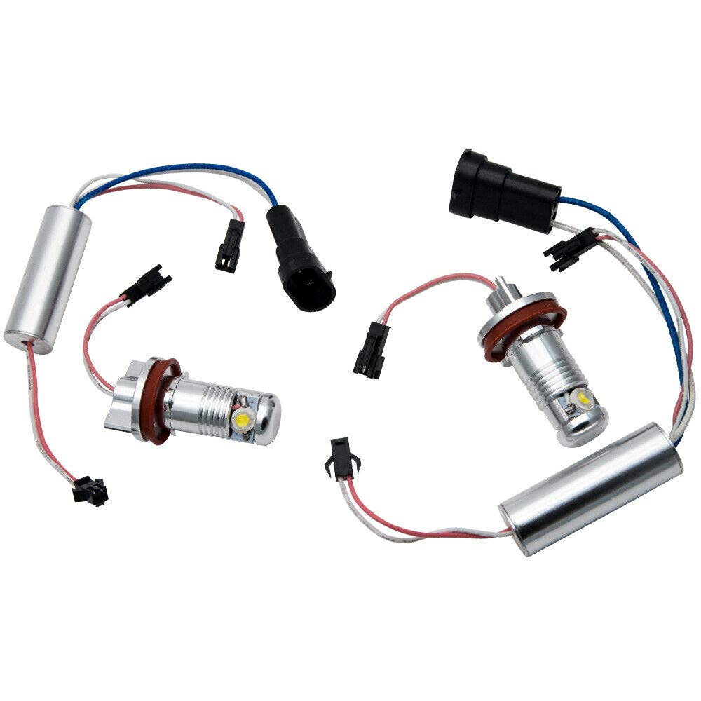 LED Angel Eyes Halo anneau lumière, feux de jour Riloer DRL H8 ampoules pour E92 E93 M3 E90 E82 E60 E70 E71