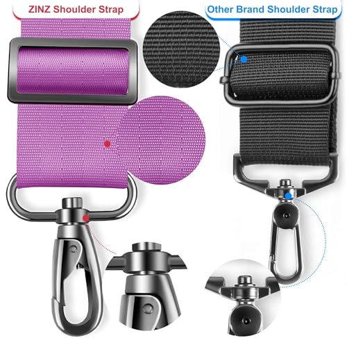 Image of ZINZ 74 inch Shoulder Strap with Fixed Pad and Dual Balanced Buckles,Purple