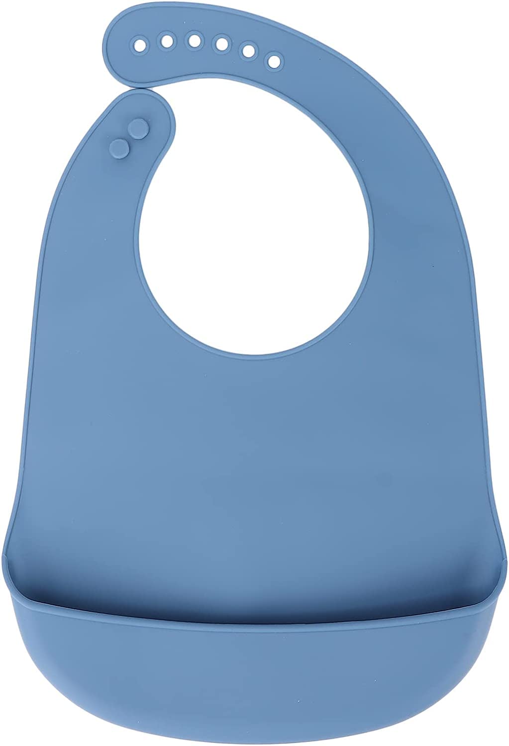 Ndola Adult Bibs for Eating, Adult Elderly Silicone Bibs Waterproof Clothing Protector Clothes Protectors for Seniors Eating Bib with Food Catcher Adult Bibs for Women Adult Bib Protector (Blue)