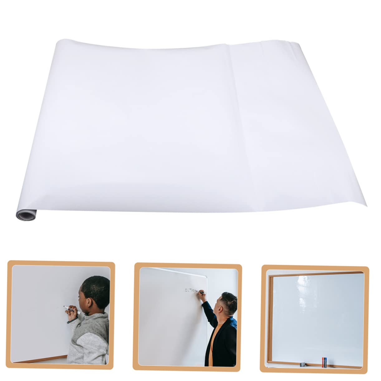 NUOBESTY Autocollant Mural Tableau Blanc Effaçable à Sec 1 Set en Pe, Surface Lisse pour Écriture et Dessin, pour Bureau et Occasions Spéciales