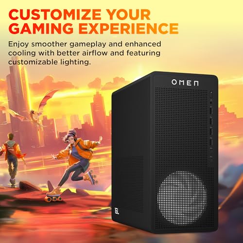 Image of HP Omen 16L Gaming Desktop AMD Ryzen 7 8700F, 8GB NVIDIA GeForce RTX 5060 (16GB DDR5, 1TB SSD) Win11, M365 Basic(1yr)*MSO 2024, Black Metal, 5.61kg, TG03-0001in