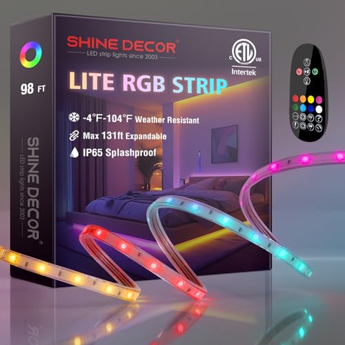 Tira LED RGB Shine Decor 98.4 ft impermeable y conectable