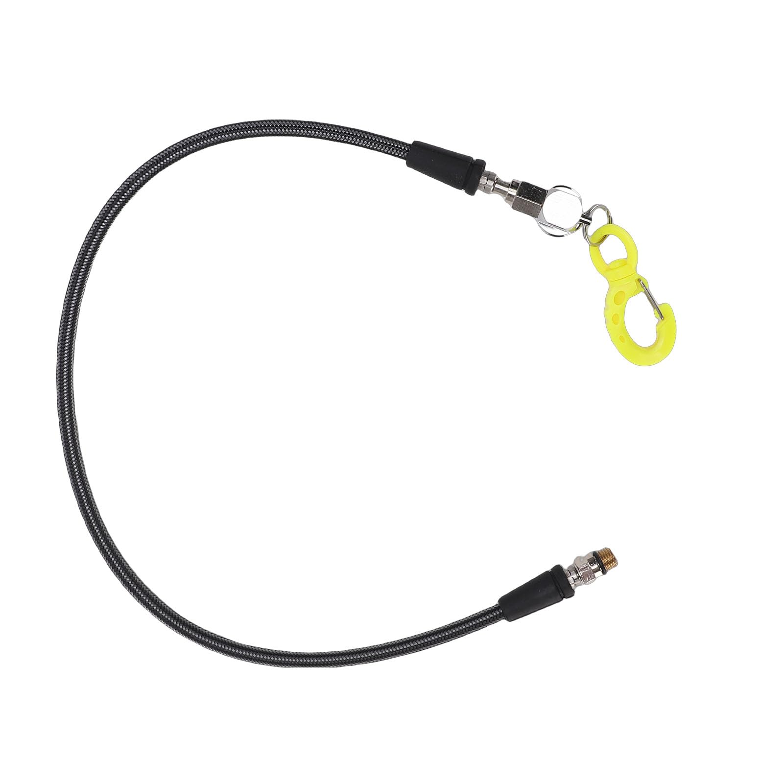 VGEBY Manómetro de Buceo, Manómetro Sumergible con Esfera Luminosa y Manguera de Fibra de Carbono Tejida, para Equipos de Buceo Submarino (80CM)