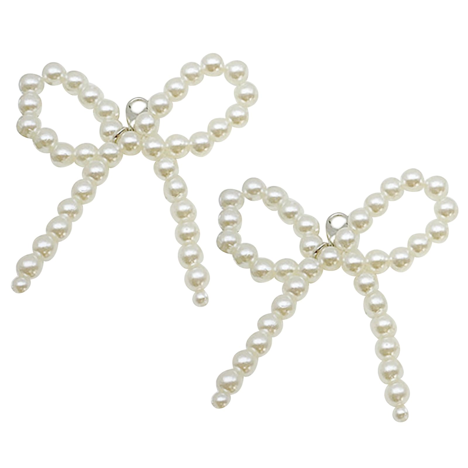 NEWFT Pack of 2 Stylish Shoe Buckles Fashion Shoe Decoration Bowknot Shoes Pendant Footwear Pendant Heart Pendant for Shoe