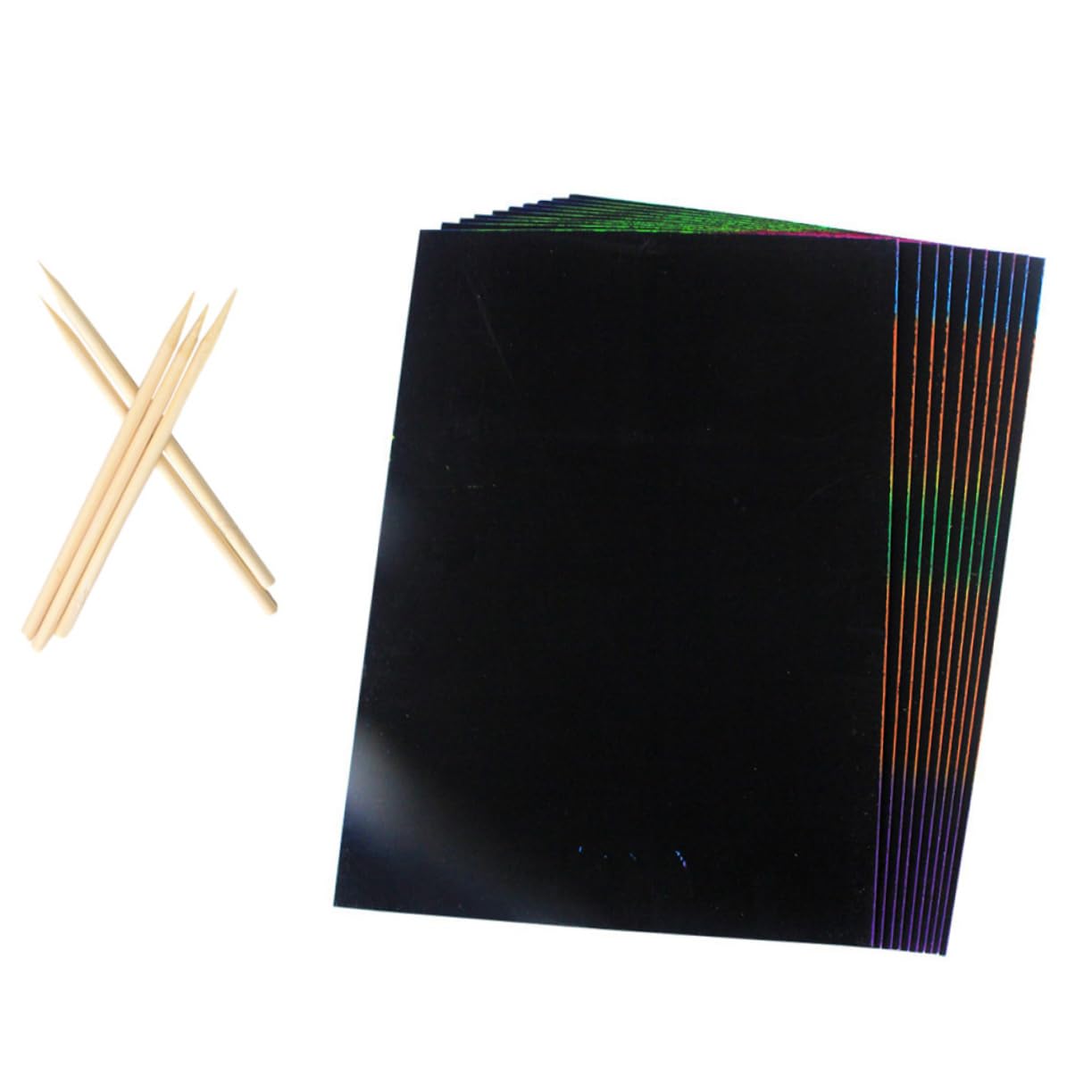 WHAMVOX 55pcs Scratch Sets for Boys and Girls DIY with Wooden Stylus Educational Toys