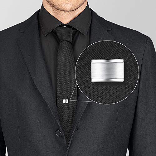 HONEY BEAR Tie Tack with Chain - Stainless Steel for Men Necktie Accessory Business Wedding Gift3