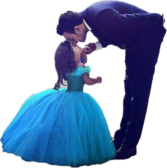 Amazon.com: Niñas Azul Cenicienta Tul Princesa Vestidos de Bola Niños  Concurso Comunión Niñas Vestidos : Ropa, Zapatos y Joyería