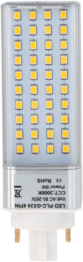HERO-LED GX24-40S-4P-DW Rotatable PL-C Lamp GX24Q 4-Pin LED CFL/Compact ...