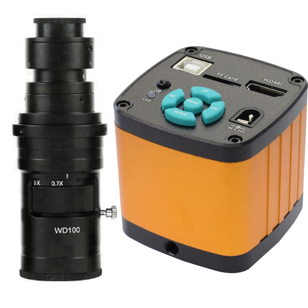 Fotocamera per microscopio trinoculare 4K 48MP HD Digitale Industriale HDMI USB Riparazione Elettronica e Obiettivo con Attacco C 200X per microscopi Stereo