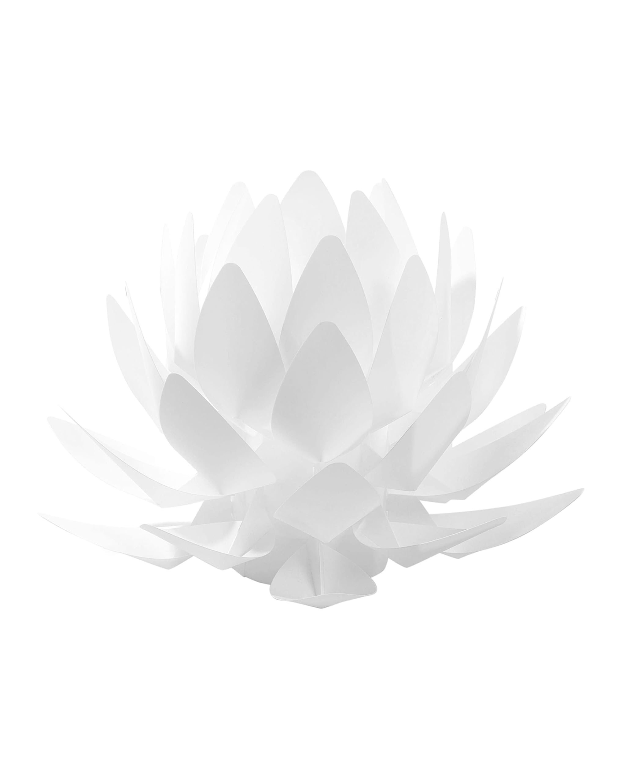 Beliani Originelle Tischlampe Blumen-Motiv Kunststoff weiß Musone