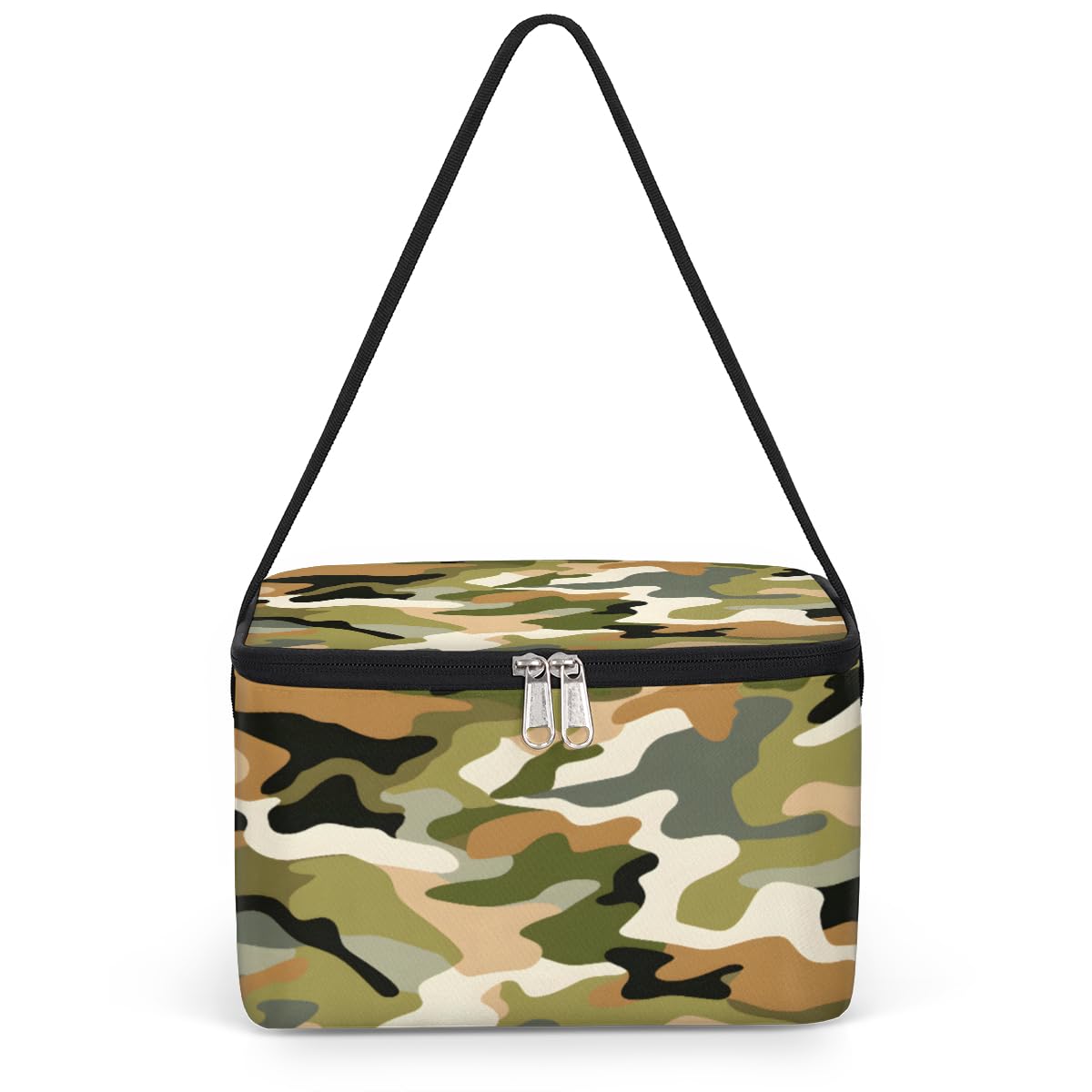 GzLeyigou Abstract Camo Lunch Bags for Women Men 9 Cans, Hot & Cold Food Delivery Bag Insulated Grocery Bag Insulated Lunch Box Camouflage Skin Cooler Bag for Office Work Picnic Beach