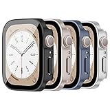 LEIXIUER Lot de 4 étuis de montre compatibles pour Apple Watch Series 8 7 45mm avec protection...