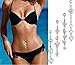 Finrezio 10PCS 14G Stainless Steel Dangle Belly Button Ring for Women Girls Navel Clear CZ Inlay Body Piercing Jewelry Barbell