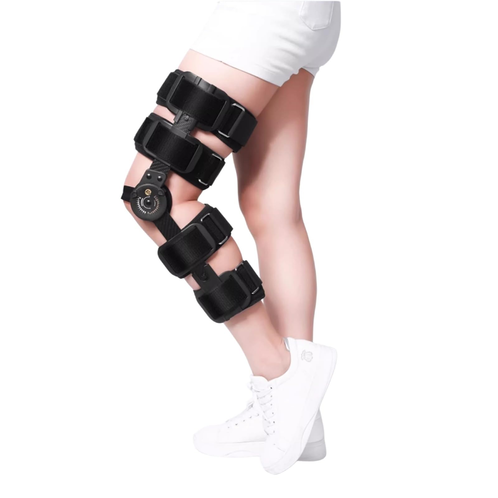 Tutore Ginocchio Articolato Post Operatorio Regolabile per Recupero ACL MCL PCL Supporto Ortopedico Telescopico Stabilizzatore Legamenti per Riabilitazione Post Chirurgia