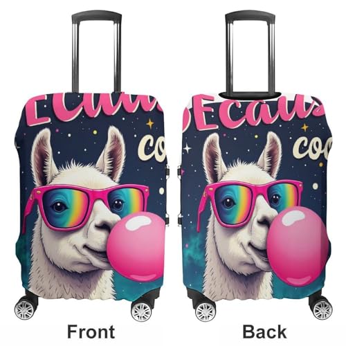 Luggage Cover Elastic Washable Anti-scratch Suitcase Protector Cartoon Alpaca Llama (2) Elastic Suitcase Cover Luggage Protector3